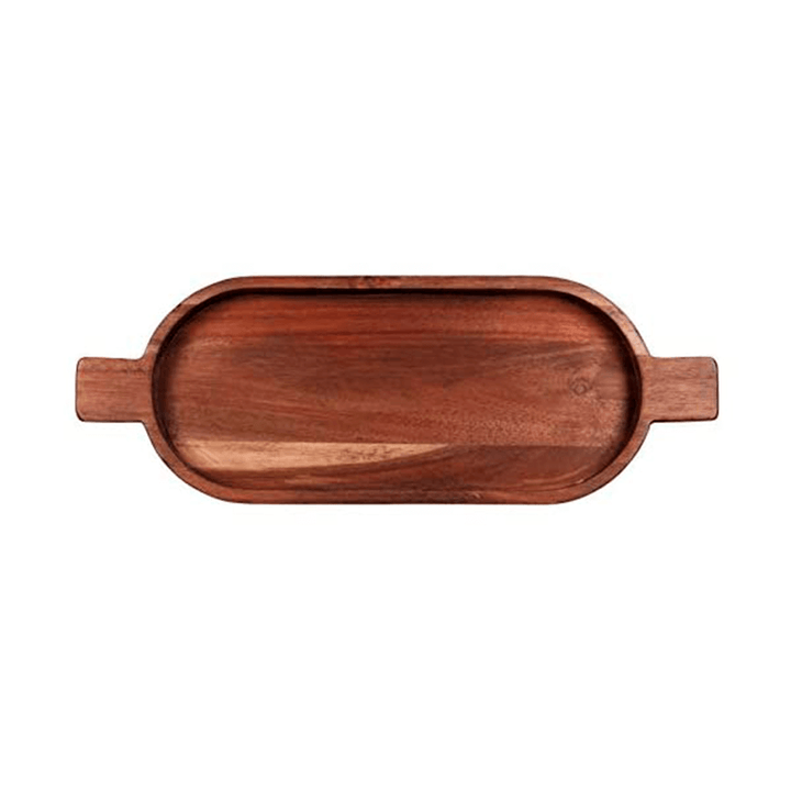 Oval tray 496 x 18 cm h. 35 cm acacia - Disponible en Corinne Regalos