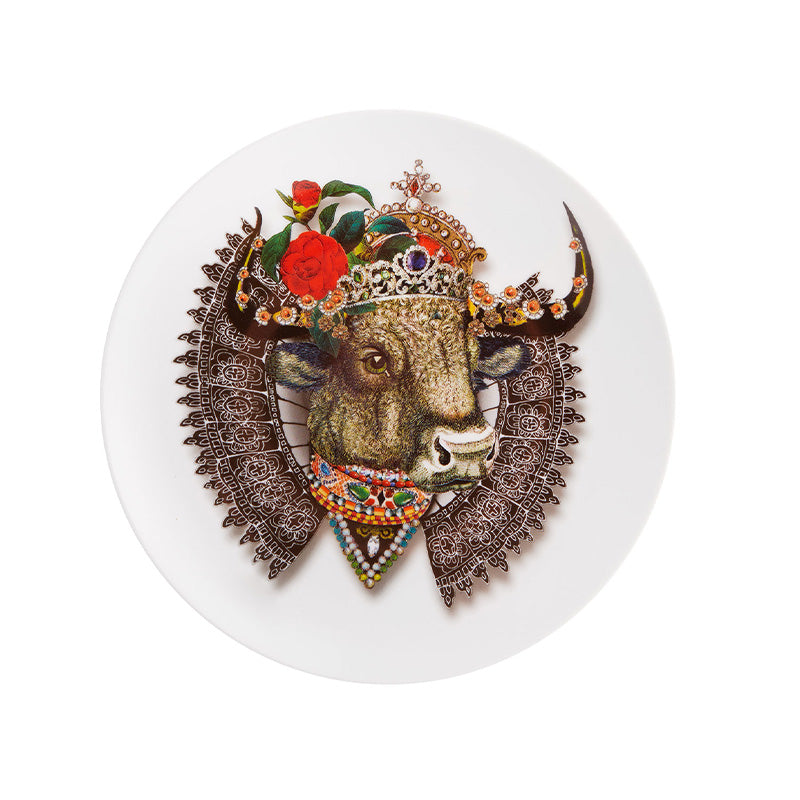 PLATO POSTRE MONSEIGNEUR BULL LOVE WHO YOU WANT - VISTA ALEGRE - Compralo en CorinneRegalos.com