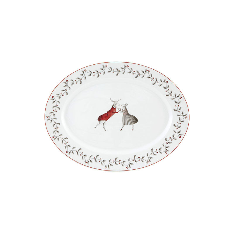 MEDIUM OVAL PLATTER NOEL - VISTA ALEGRE - Compralo en CorinneRegalos.com