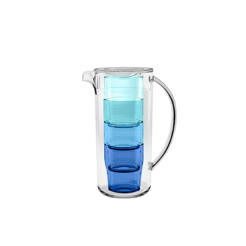 SIMPLE STACKED NESTED PITCHER SET OF 4 GLAS - TAR HONG MELAMINE INC. - Compralo en CorinneRegalos.com