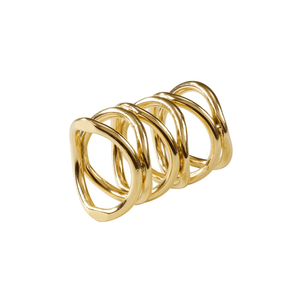 Gia Napkin Ring Aluminium Gold - Disponible en Corinne Regalos