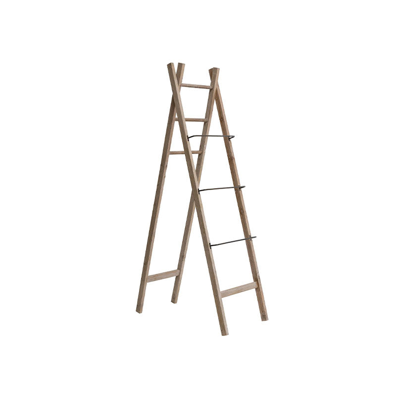 "17-3/4""L x 71""H DecorativeWood Ladder w/ 3 Metal Rungs" - Disponible en Corinne Regalos