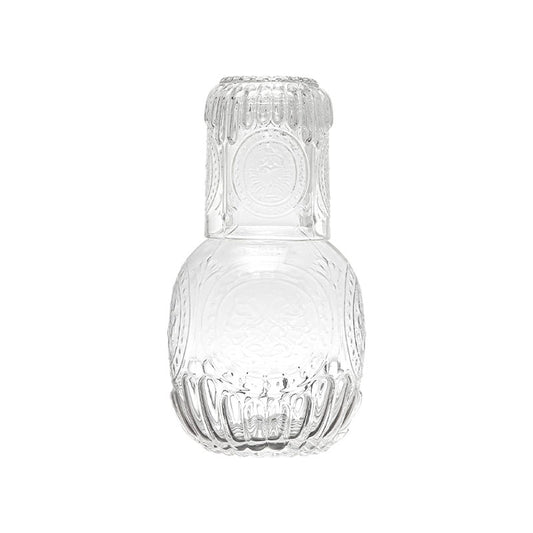 "S/2 4-1/2"" Round x 8""H Glass Carafe w Glass      " - CREATIVE COOP - Compralo en CorinneRegalos.com