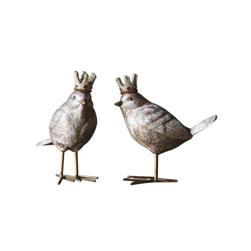 "5-1/4""H Resin Bird w  Crown," - CREATIVE COOP - Compralo en CorinneRegalos.com