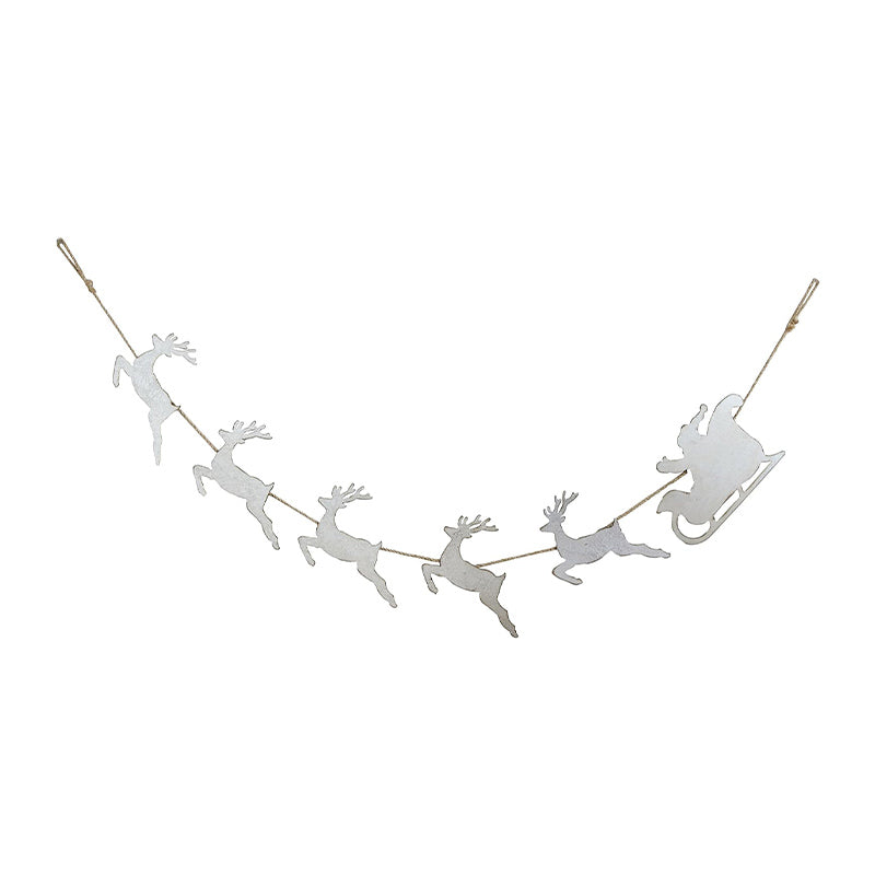 72 L TIN SANTA W SLEIGH & - CREATIVE COOP - Compralo en CorinneRegalos.com