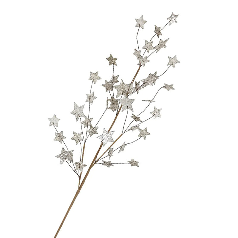 "32""H Glitter Star Spray, Silver" - CREATIVE COOP - Compralo en CorinneRegalos.com