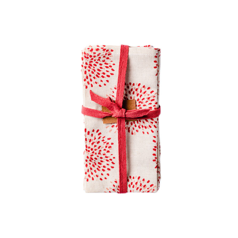 "S/4 18"" Sq Cotton Napkins w" - Disponible en Corinne Regalos