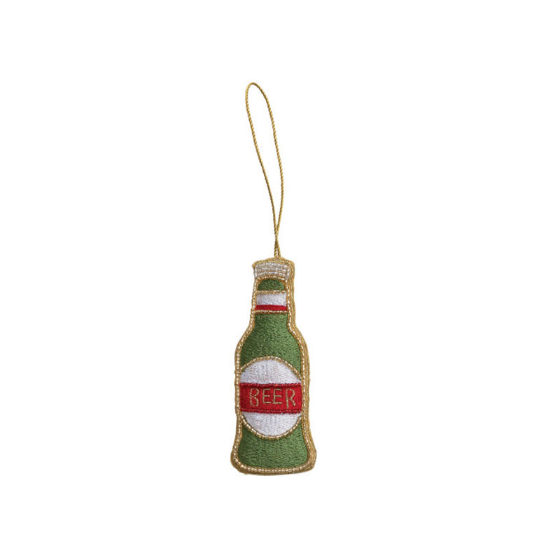 "4-1/2""H Fabric Beer Bottle" - CREATIVE COOP - Compralo en CorinneRegalos.com