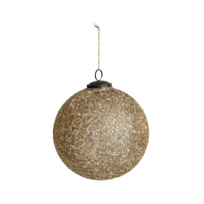 6 RND GLASS BALL ORNAMENT W/ - CREATIVE COOP - Compralo en CorinneRegalos.com