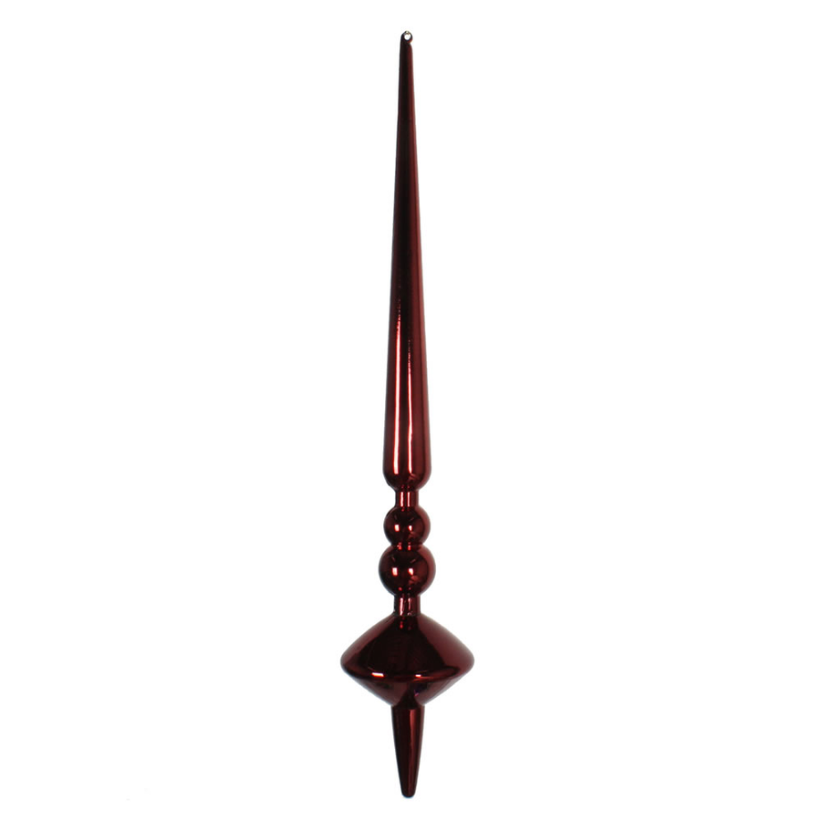 12 INCH BURGUNDY SHINY CUPOLA FINIAL - Disponible en Corinne Regalos