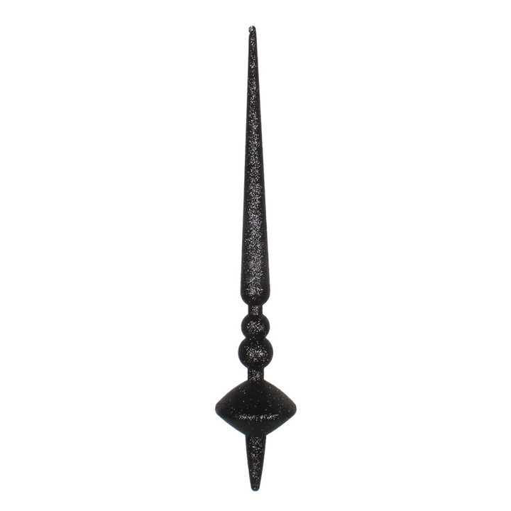 18 INCH BLACK GLITTER CUPOLA FINIAL - Disponible en Corinne Regalos