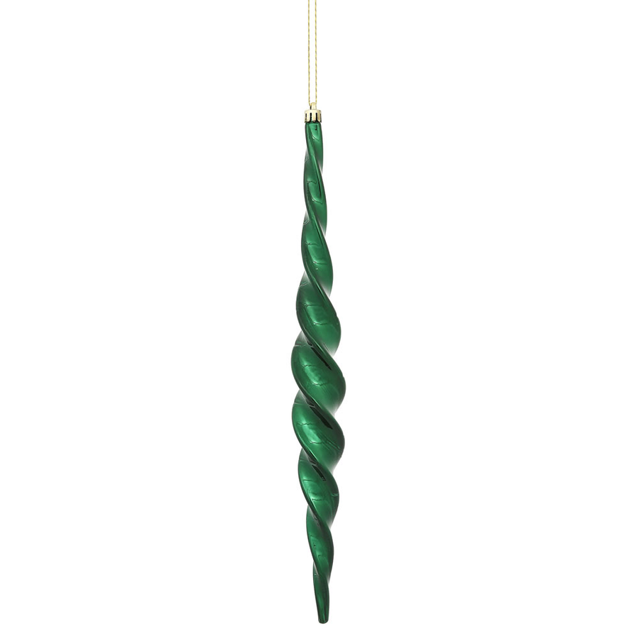 14.6 INCH MIDNT GRN SHINY SPIRAL ICICLE - Disponible en Corinne Regalos