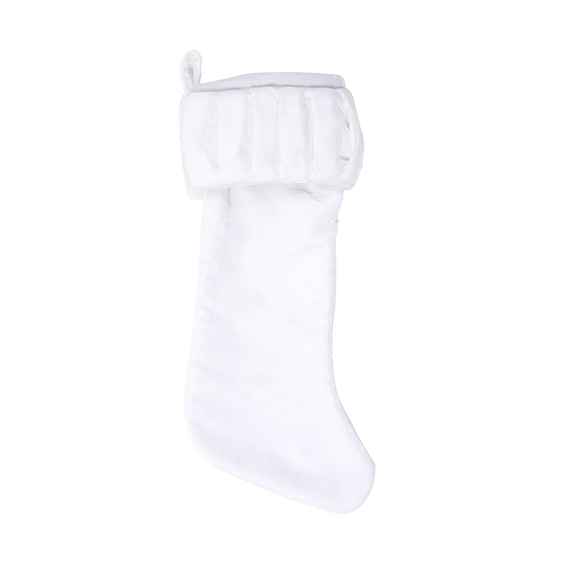 "8x19"" Plush White Velvet Stocking" - VICKERMAN COMPANY - Compralo en CorinneRegalos.com