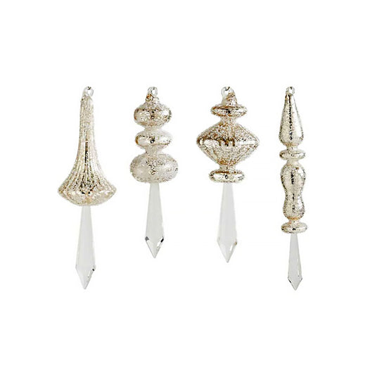 [24/72] | Assorted Beaded Crystal Finial Ornaments (4 St - Disponible en Corinne Regalos