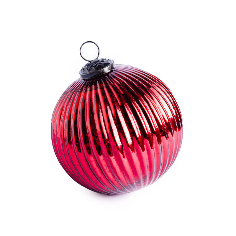 [8/32] | Assorted 5 Inch Red Mercury Glass Ornaments (2 - Disponible en Corinne Regalos