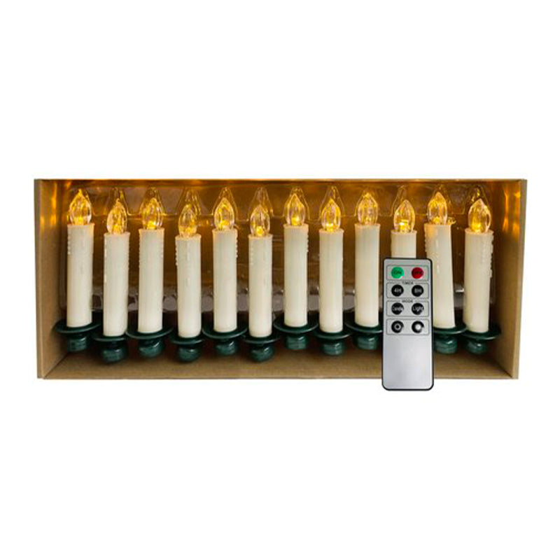 LED candles for tree w/remote 12pcs in box - SHISHI - Compralo en CorinneRegalos.com