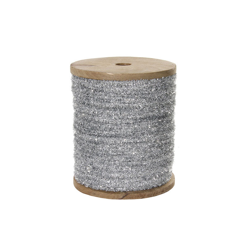 Tinsel silver on spool 100m - Disponible en Corinne Regalos