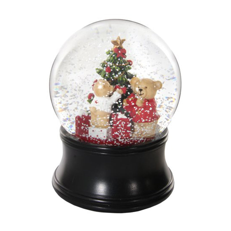 "Glass water globe teddy bears and tree d10;h14cm" - SHISHI - Compralo en CorinneRegalos.com