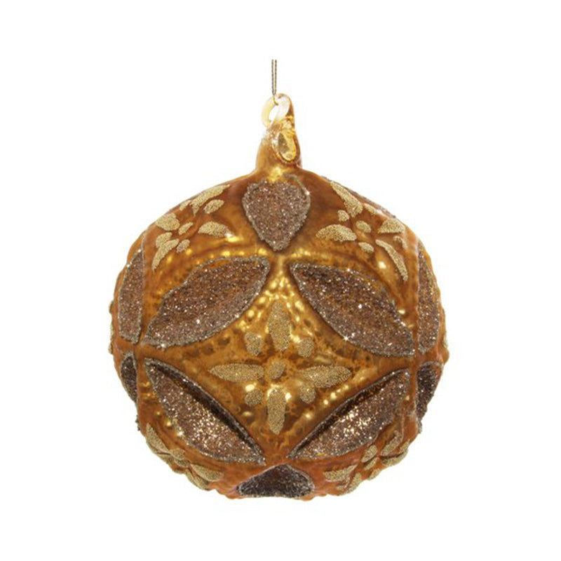 Glass floral jewel ball gold 15cm - SHISHI - Compralo en CorinneRegalos.com