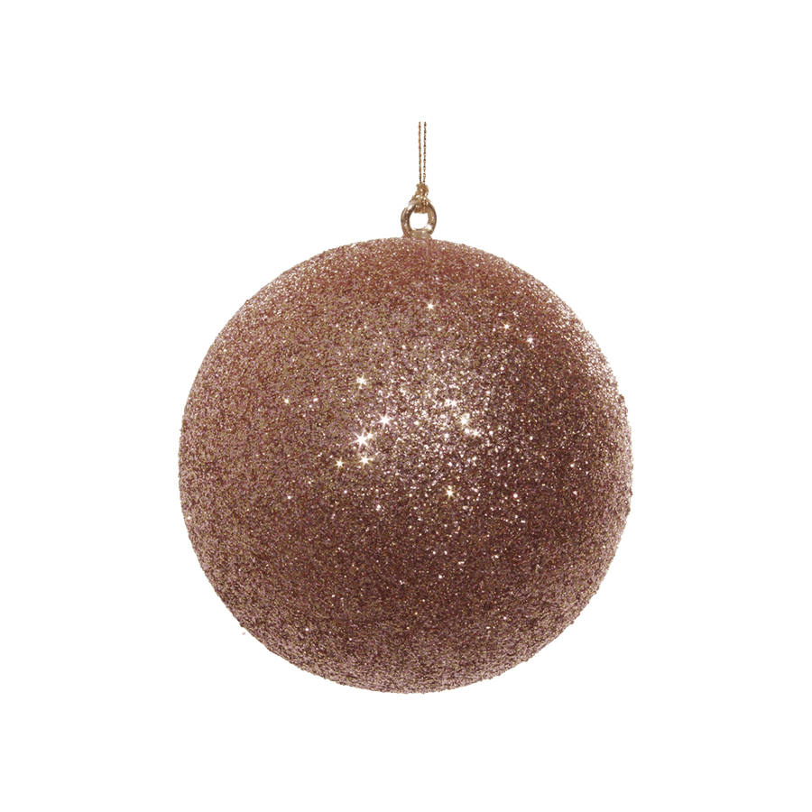 GLITTER BALL ROSE GOLD 10CM - Disponible en Corinne Regalos