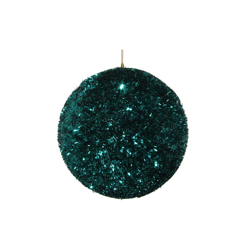 Tinsel ball green-blue 12cm - Disponible en Corinne Regalos