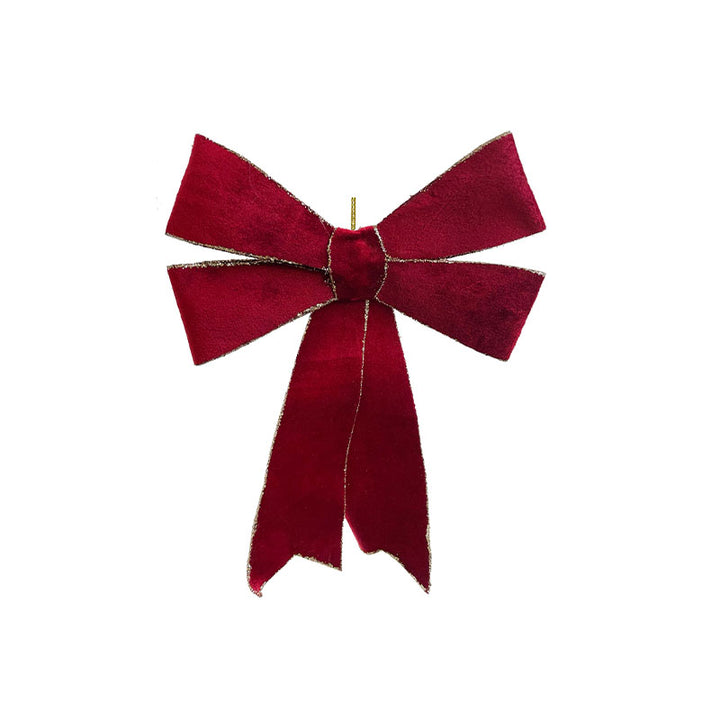 Velvet bow burgundy champagne glitter 25 - Disponible en Corinne Regalos