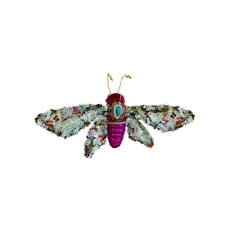 Night fly ornament purple, green 25cm - Disponible en Corinne Regalos