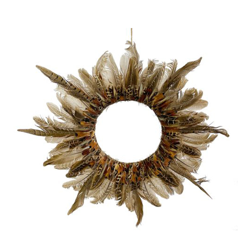 Feather rays wreath brown 50cm - SHISHI - Compralo en CorinneRegalos.com