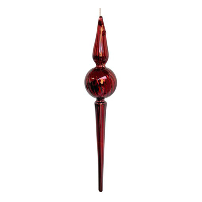 Glass drop lined shiny red 35cm - SHISHI - Compralo en CorinneRegalos.com