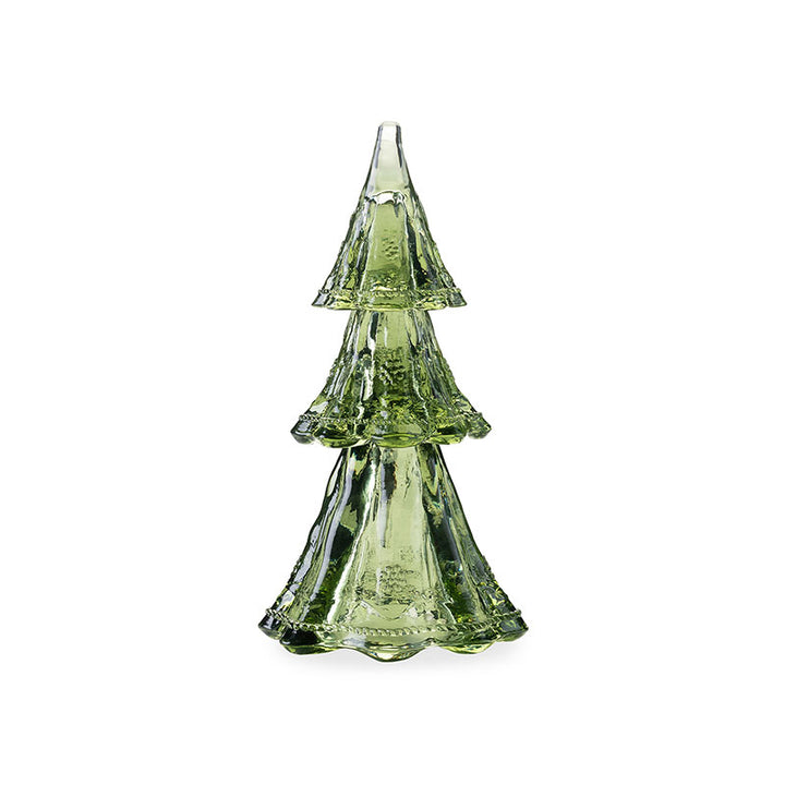 "Berry & Thread Evergreen 10.5"" Stackable Glass Trees" - Disponible en Corinne Regalos