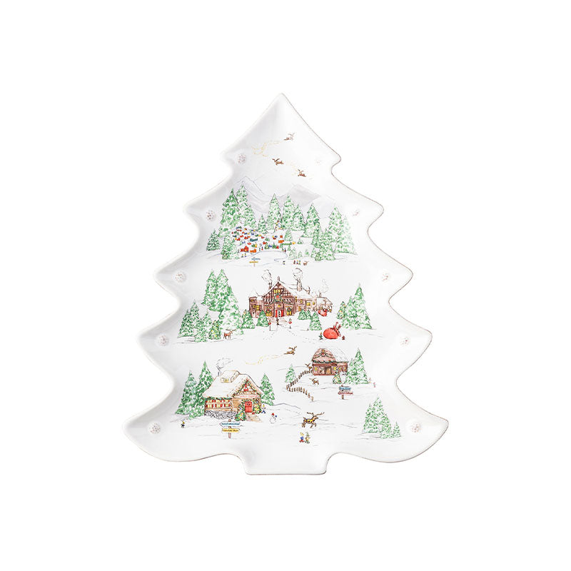 Berry & Thread North Pole Tree Platter - Disponible en Corinne Regalos