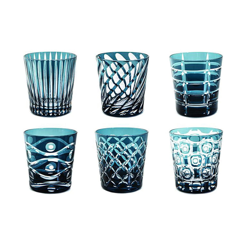 SET 6 TUMBLER ASS. LUXURY INKBLUE - LIVELLARA - Compralo en CorinneRegalos.com