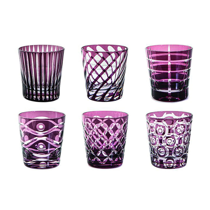 SET 6 TUMBLER ASS. LUXURY PURPLE - LIVELLARA - Compralo en CorinneRegalos.com