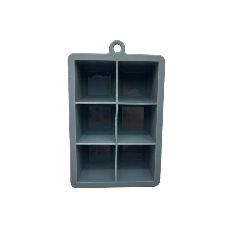 BARY3 GREY SILICONE ICE TRAY 6 LARGE CUBES - Disponible en Corinne Regalos