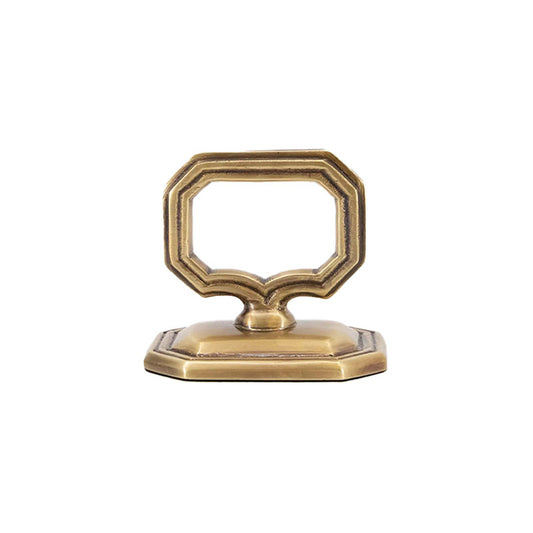 NAPKIN RING WITH PLACE CARD HOLDER - BRASS - HESTER & COOK - Compralo en CorinneRegalos.com