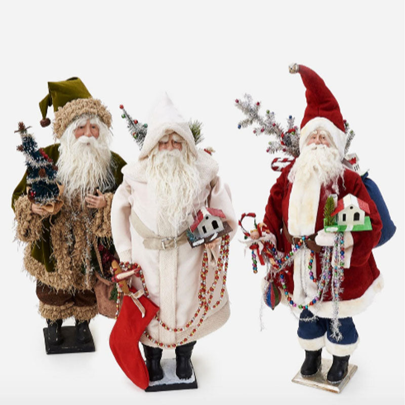 "Vintage Santa, 3 Asst, Fabric/Resin, 25"" - 31""" - ONE HUNDRED - Compralo en CorinneRegalos.com