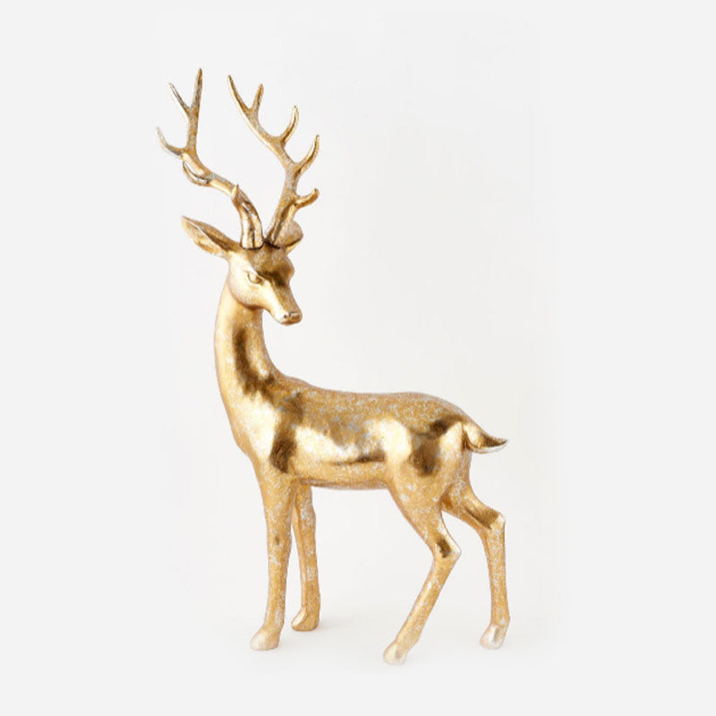 "Standing Gold Deer, Resin, 36.75""" - ONE HUNDRED - Compralo en CorinneRegalos.com