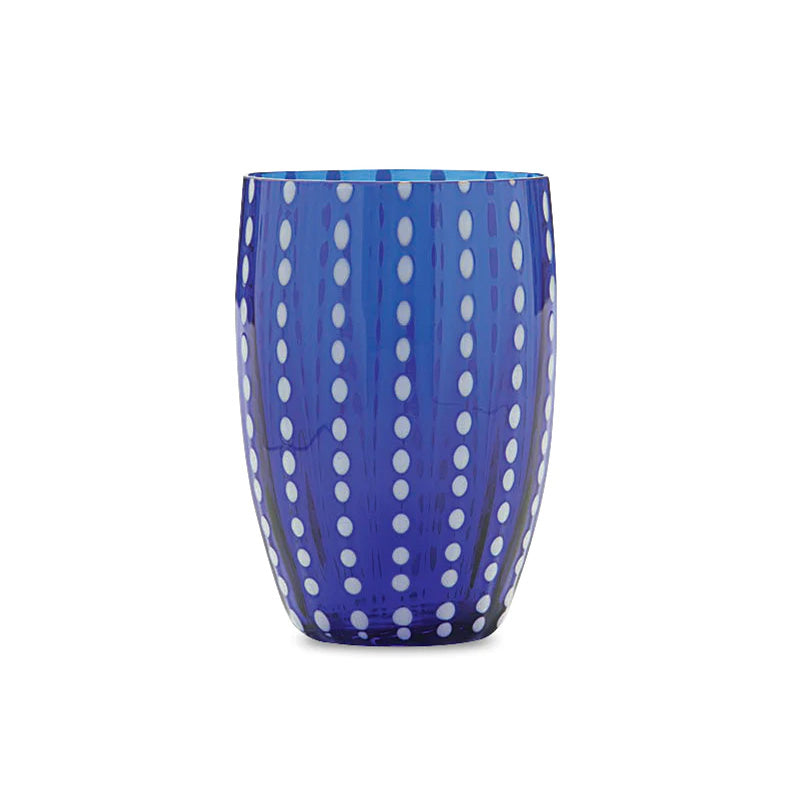 PERLE TUMBLER (SET OF 2) COBALT BLUE - ZAFFERANO - Compralo en CorinneRegalos.com