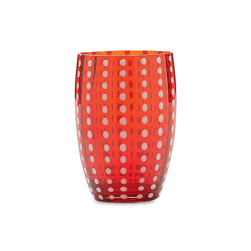 PERLE TUMBLER (SET OF 2) RED - ZAFFERANO - Compralo en CorinneRegalos.com