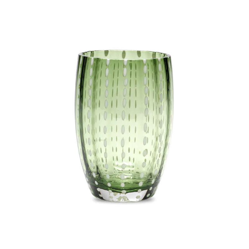 PERLE TUMBLER (SET OF 2) BRITISH GREEN - ZAFFERANO - Compralo en CorinneRegalos.com